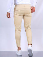 Desmond | Men's Skinny-Fit Stretch Chinos, Contemporary Tapered Trousers | Everlasting Boutique