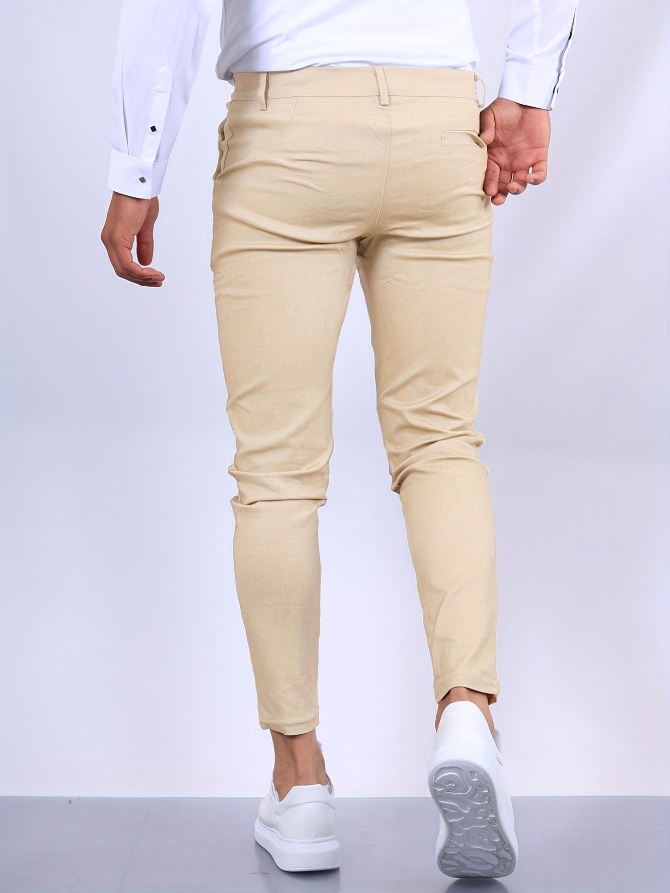 Desmond | Men's Skinny-Fit Stretch Chinos, Contemporary Tapered Trousers | Everlasting Boutique