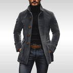 Detlef | Men's Corduroy Jacket with Structured Cut, Classic Autumn Jacket | Everlasting Boutique | Grey