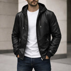 Devin | Men's Hooded Jacket with Clean Lines, Structured Autumn Jacket | Everlasting Boutique
