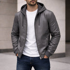 Devin | Men's Hooded Jacket with Clean Lines, Structured Autumn Jacket | Everlasting Boutique