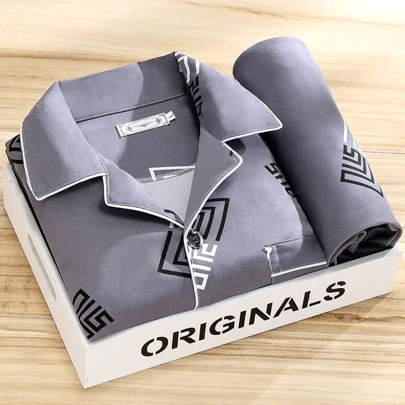 Dieter | Men's Striped Pyjamas with Long Sleeves, Two-Piece Pyjama Set | Everlasting Boutique | East Bay