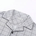 Dieter | Men's Striped Pyjamas with Long Sleeves, Two-Piece Pyjama Set | Everlasting Boutique | Iron Grey