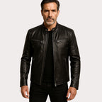 Douglas | Men's Premium Leather Jacket, Classic Tailored Jacket | Everlasting Boutique