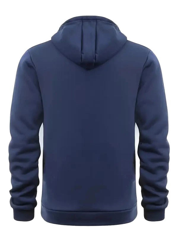 Dylan | Men's Half-Zip Hooded Pullover, Kangaroo Pocket Hoodie | Animated Apparel