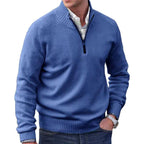 Eberhard | Men's Italian Jumper with Zip, Elegant Knit Jumper | Everlasting Boutique | Purple