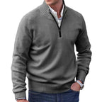 Eberhard | Men's Italian Jumper with Zip, Elegant Knit Jumper | Everlasting Boutique | Purple