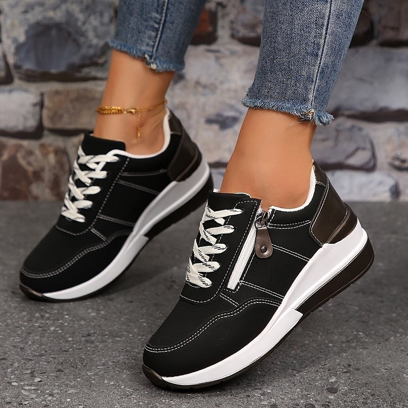 Edith | Women's Orthopaedic Trainers, Lightweight Everyday Trainers | Everlasting Boutique | Black
