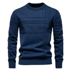 Edmund | Men's Jumper with Check Pattern, Classic Knit Jumper | Everlasting Boutique | Light Grey