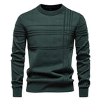 Edmund | Men's Jumper with Check Pattern, Classic Knit Jumper | Everlasting Boutique | Light Grey