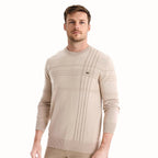 Edmund | Men's Jumper with Check Pattern, Classic Knit Jumper | Everlasting Boutique | Grey