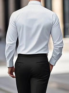 Edward | Men's Long-Sleeved Breathable Shirt, Slim-Fit Smart Shirt | Everlasting Boutique