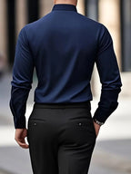 Edward | Men's Long-Sleeved Breathable Shirt, Slim-Fit Smart Shirt | Everlasting Boutique