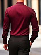 Edward | Men's Long-Sleeved Breathable Shirt, Slim-Fit Smart Shirt | Everlasting Boutique