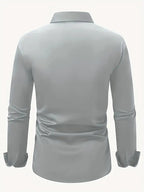 Edward | Men's Long-Sleeved Breathable Shirt, Slim-Fit Smart Shirt | Everlasting Boutique