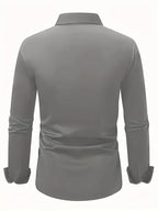 Edward | Men's Long-Sleeved Breathable Shirt, Slim-Fit Smart Shirt | Everlasting Boutique