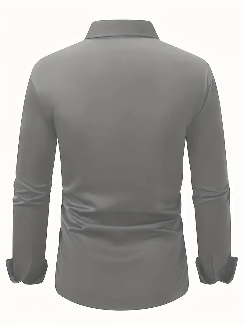 Edward | Men's Long-Sleeved Breathable Shirt, Slim-Fit Smart Shirt | Everlasting Boutique