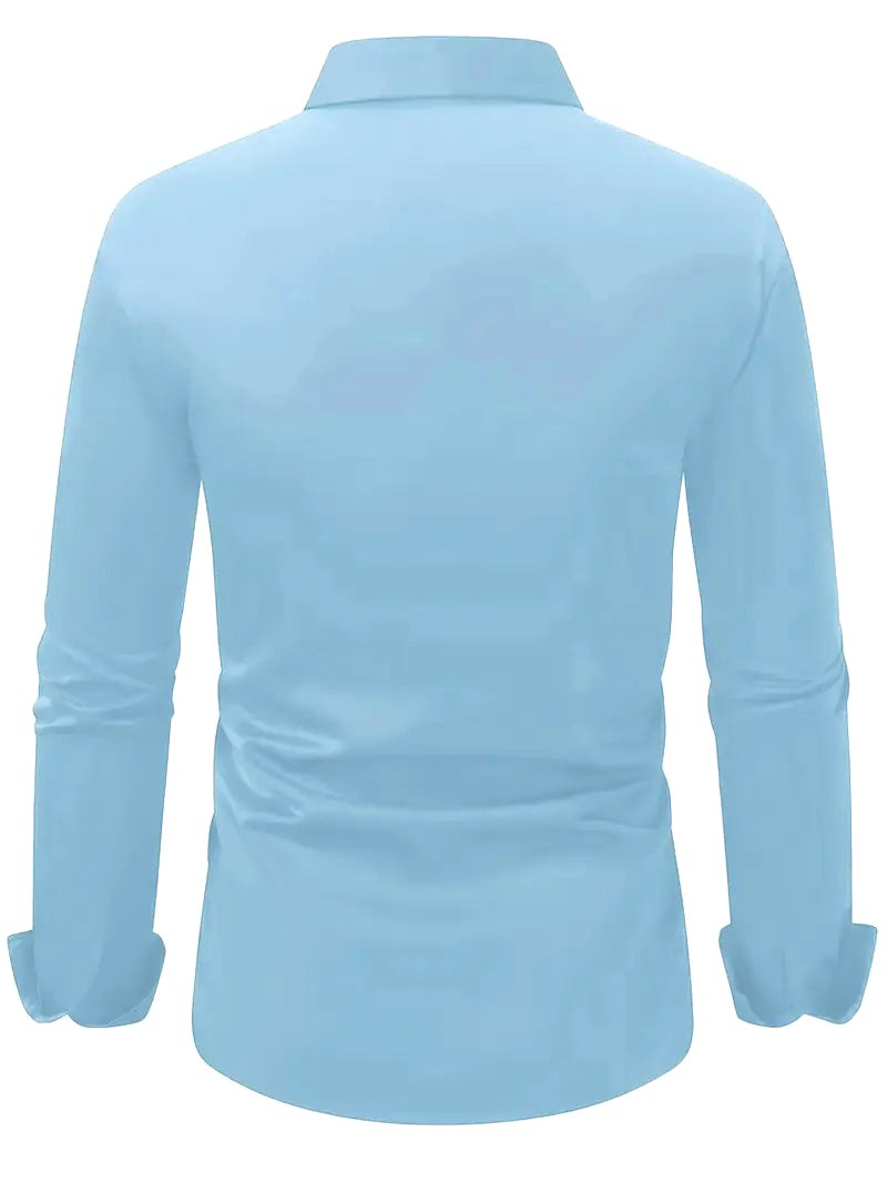 Edward | Men's Long-Sleeved Breathable Shirt, Slim-Fit Smart Shirt | Everlasting Boutique