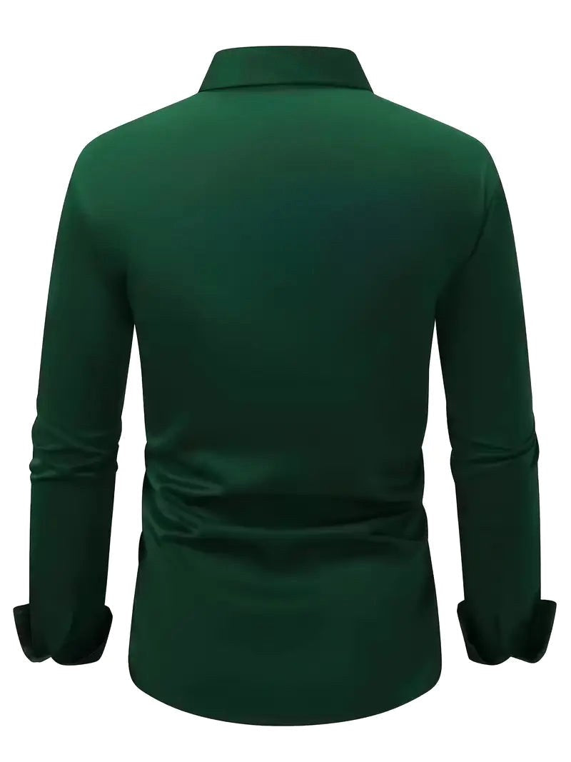 Edward | Men's Long-Sleeved Breathable Shirt, Slim-Fit Smart Shirt | Everlasting Boutique