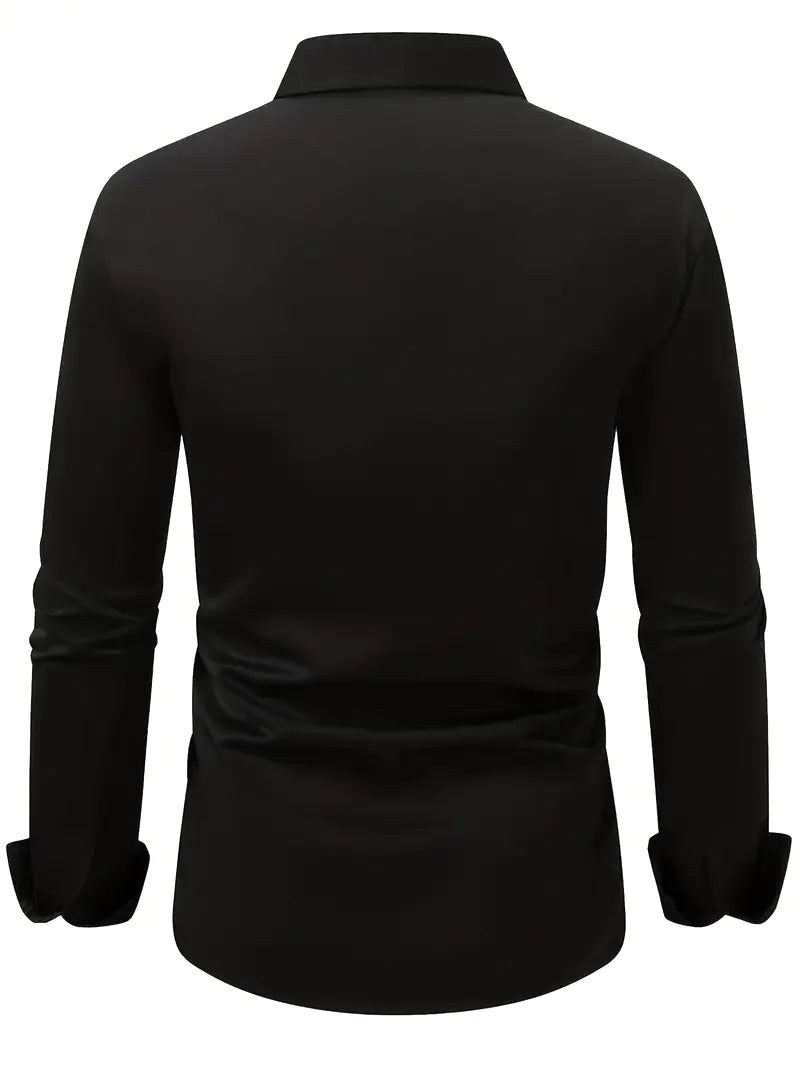 Edward | Men's Long-Sleeved Breathable Shirt, Slim-Fit Smart Shirt | Everlasting Boutique