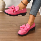 Eleanor | Women's Slip-On Shoes with Round Toe and Knot Detail, Platform Slip-On Shoes | Everlasting Boutique