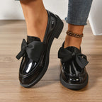 Eleanor | Women's Slip-On Shoes with Round Toe and Knot Detail, Platform Slip-On Shoes | Everlasting Boutique
