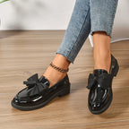 Eleanor | Women's Slip-On Shoes with Round Toe and Knot Detail, Platform Slip-On Shoes | Everlasting Boutique