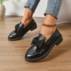 Eleanor | Women's Slip-On Shoes with Round Toe and Knot Detail, Platform Slip-On Shoes | Everlasting Boutique