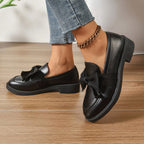 Eleanor | Women's Slip-On Shoes with Round Toe and Knot Detail, Platform Slip-On Shoes | Everlasting Boutique