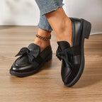 Eleanor | Women's Slip-On Shoes with Round Toe and Knot Detail, Platform Slip-On Shoes | Everlasting Boutique