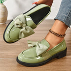 Eleanor | Women's Slip-On Shoes with Round Toe and Knot Detail, Platform Slip-On Shoes | Everlasting Boutique