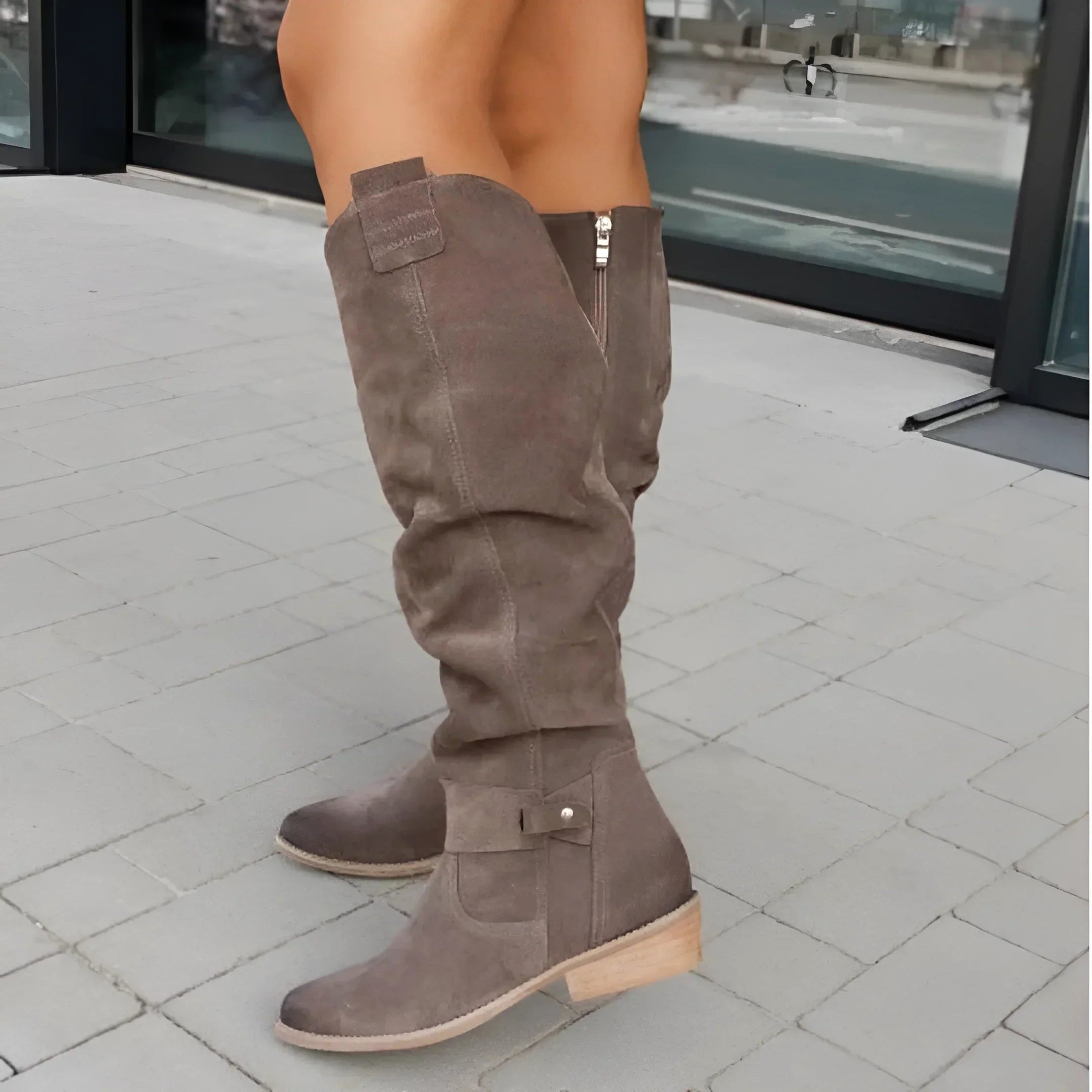 Eliza | Women's Suede-Effect Ankle Boots, Perfect for Autumn Walks | Everlasting Boutique