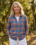 Ella | Women's Plaid Flannel Shirt, Regular-Fit Cotton Shirt | Everlasting Boutique