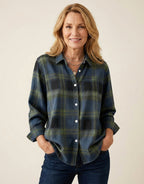 Ella | Women's Plaid Flannel Shirt, Regular-Fit Cotton Shirt | Everlasting Boutique