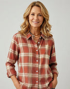 Ella | Women's Plaid Flannel Shirt, Regular-Fit Cotton Shirt | Everlasting Boutique