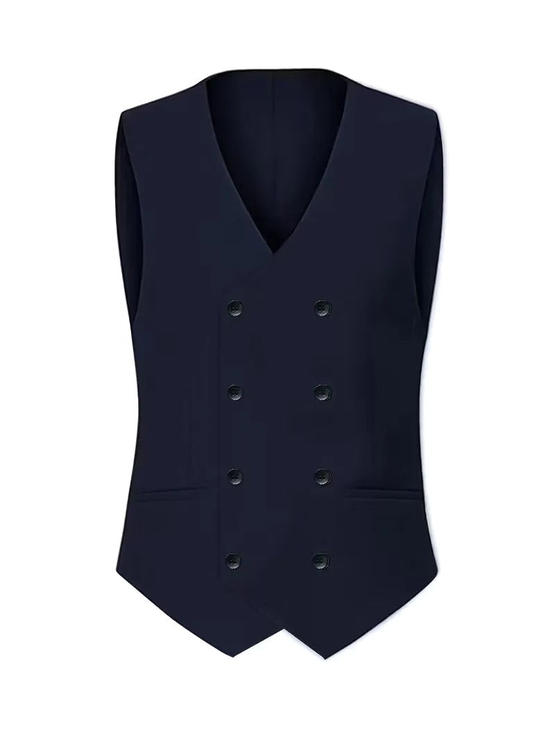 Elliot | Men's Slim-Fit Three-Piece Suit, Double-Breasted Waistcoat Trouser Suit | Everlasting Boutique