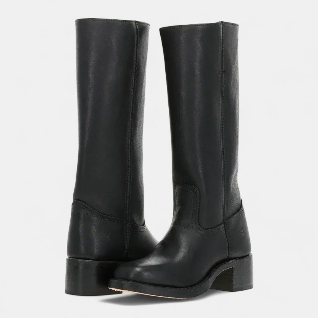 Eloane | Women's Cushioned Slip-On Cowboy Boots, Western-Style Ankle Boots | Everlasting Boutique | Light Brown