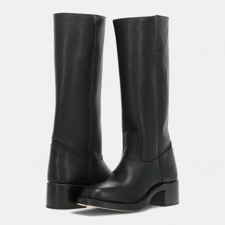 Eloane | Women's Cushioned Slip-On Cowboy Boots, Western-Style Ankle Boots | Everlasting Boutique | Light Brown