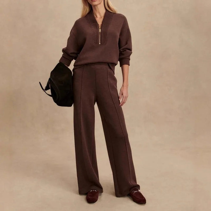 Elodie | Women's Knit Zip-Up Two-Piece Set, Perfect for Everyday Wear | Everlasting Boutique