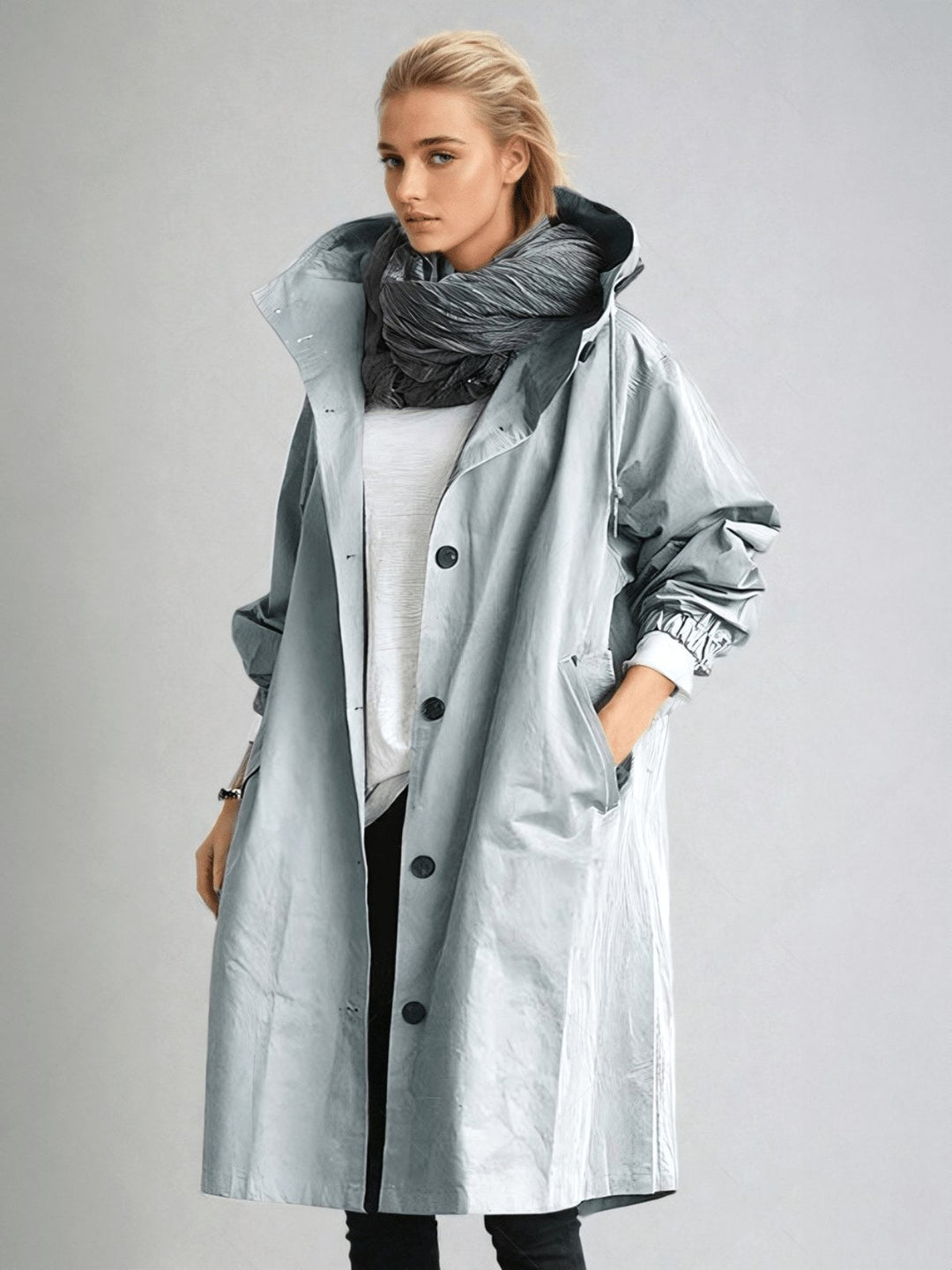 Elodie | Women's Relaxed Tailored Trench Coat, Beige Autumn Coat | Everlasting Boutique