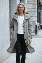 Elodie | Women's Relaxed Tailored Trench Coat, Beige Autumn Coat | Everlasting Boutique