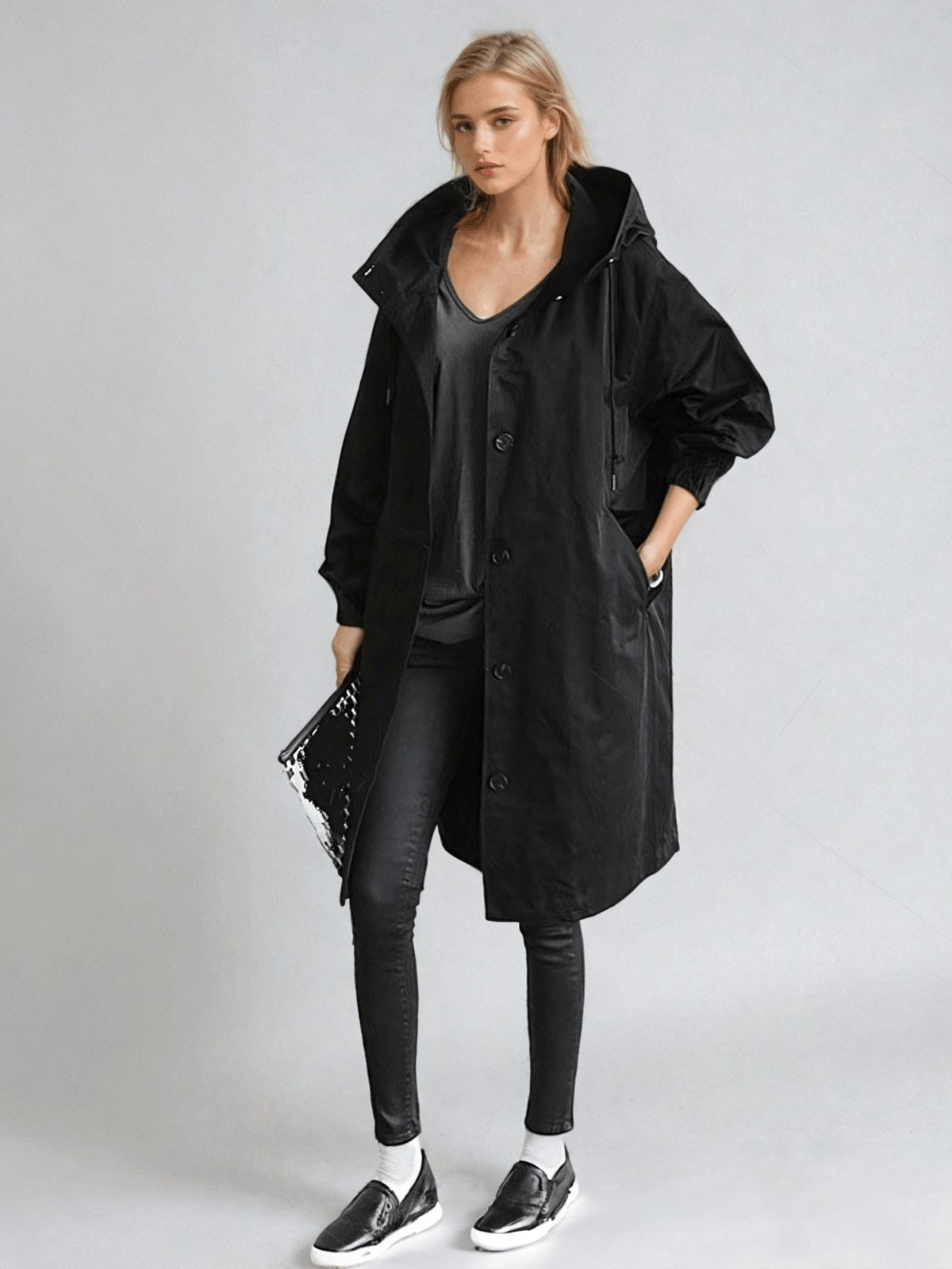 Elodie | Women's Relaxed Tailored Trench Coat, Beige Autumn Coat | Everlasting Boutique