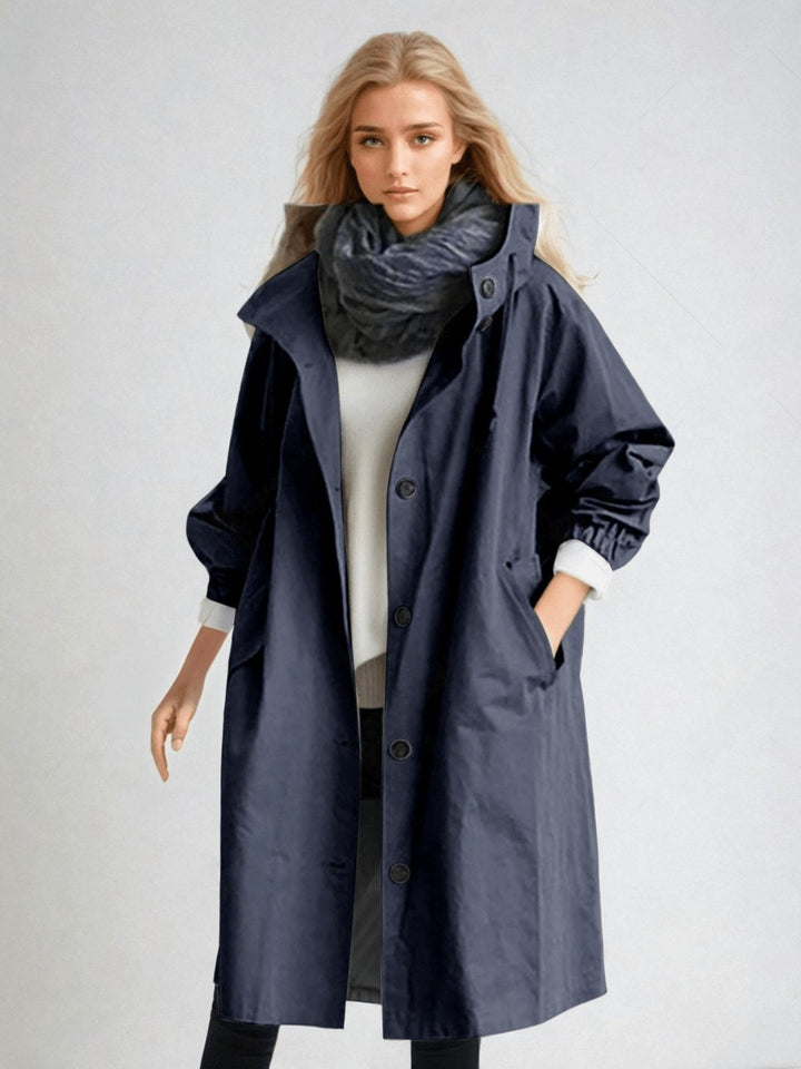Elodie | Women's Relaxed Tailored Trench Coat, Beige Autumn Coat | Everlasting Boutique