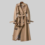 Eloise | Women's Belted Double-Breasted Trench Coat, Lightweight Autumn Rain Jacket | Everlasting Boutique | Beige