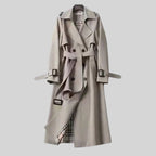 Eloise | Women's Belted Double-Breasted Trench Coat, Lightweight Autumn Rain Jacket | Everlasting Boutique | Gray