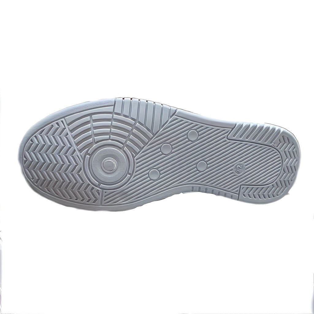 Emil | Men's Sports Shoes with Geometric Pattern, Lace-Up Shoes with Tread Sole | Everlasting Boutique | Grey