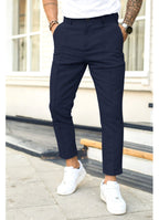 Erik | Men's Trousers with Tapered Leg, Ankle-Length Trousers | Everlasting Boutique | Black