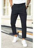 Erik | Men's Trousers with Tapered Leg, Ankle-Length Trousers | Everlasting Boutique | Black