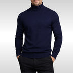Erwin | Men's Fine-Knit Turtleneck Jumper, Classic Autumn Jumper | Everlasting Boutique | White