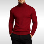 Erwin | Men's Fine-Knit Turtleneck Jumper, Classic Autumn Jumper | Everlasting Boutique | Black
